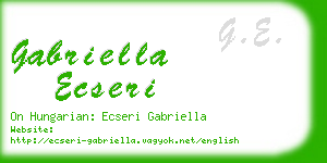 gabriella ecseri business card